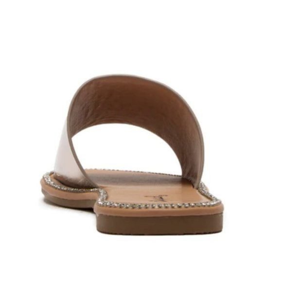 !! NEW !! Embellished Slide Sandals in Rose Gold Champagne - Picture 5 of 6